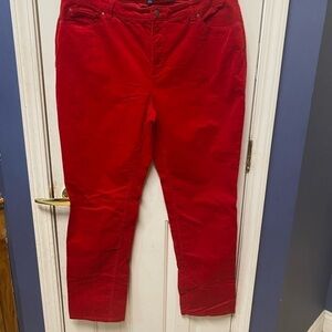 Charter Club Pants Women's Lexington Straight Leg Red size 16